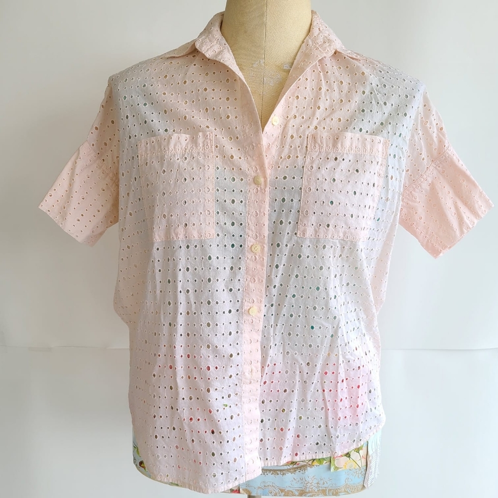 Madewell pink blouse
